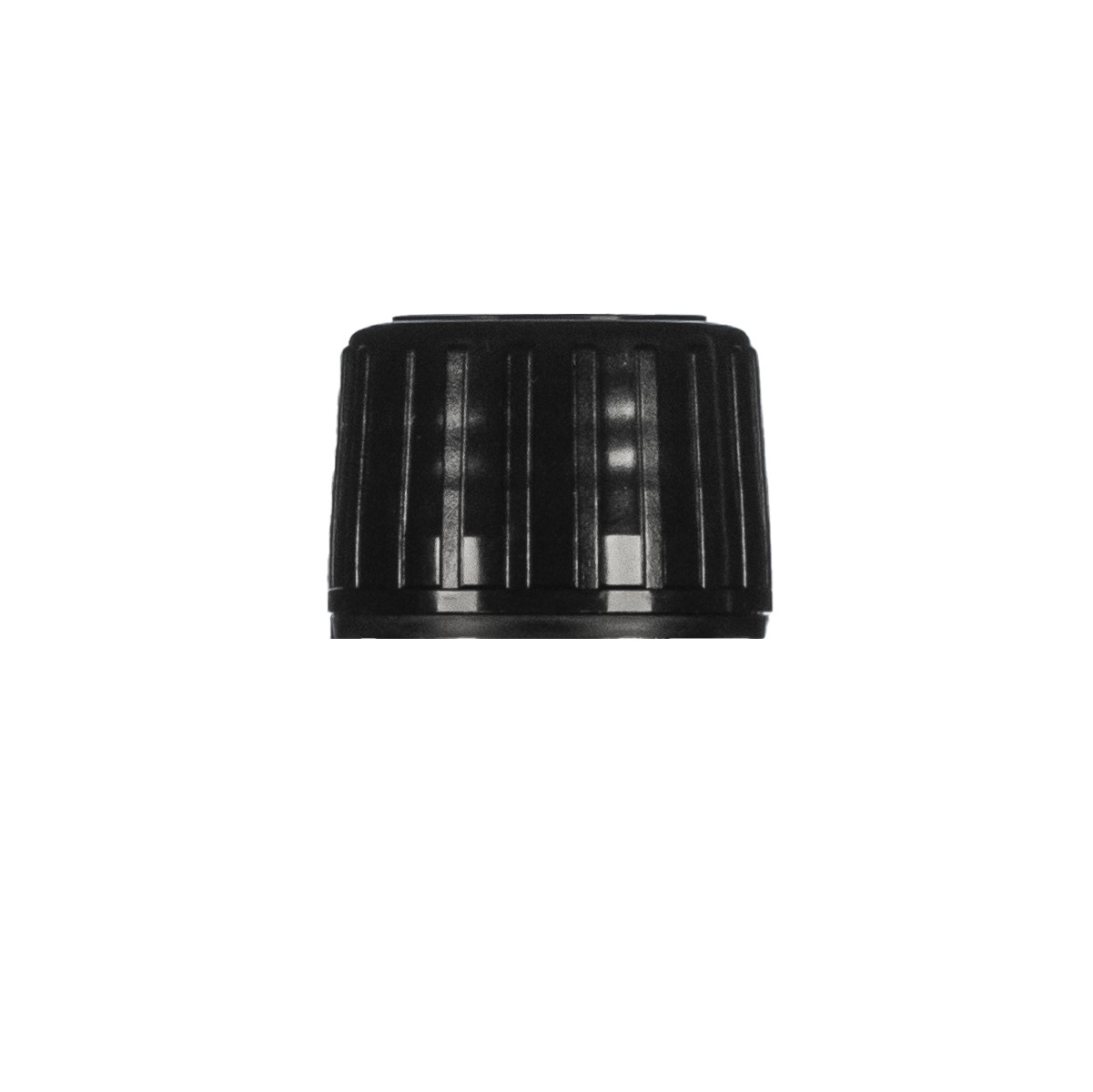 28mm ROPP Black HDPE Screw Cap with Black TE Band, EPE Lined