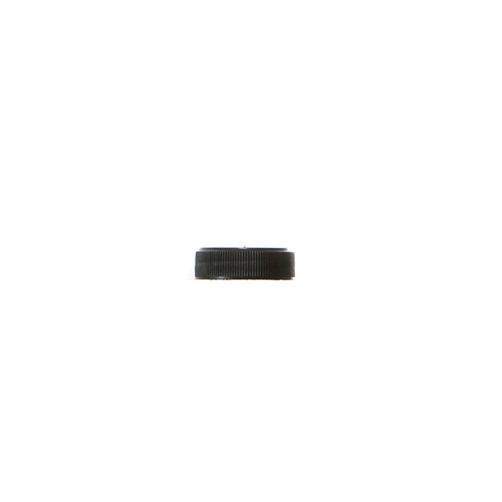 45/400 Black PP Ribbed Screw Cap, IHS Lined (Universal)