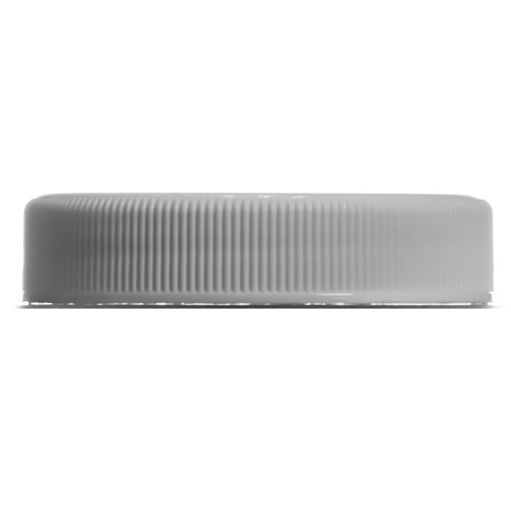 45/400 White PP Ribbed Screw Cap, IHS Lined (Universal)