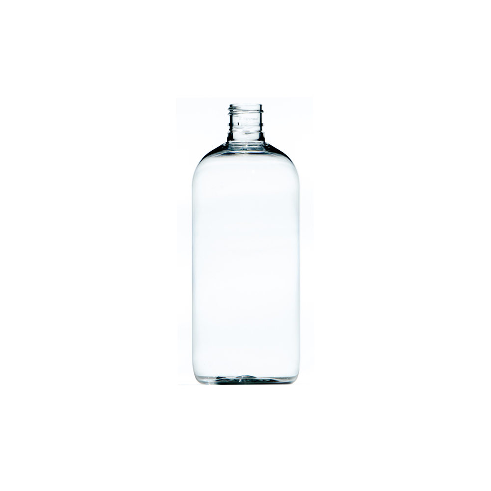 500ml Clear PET Boston Round, 24/415 Neck