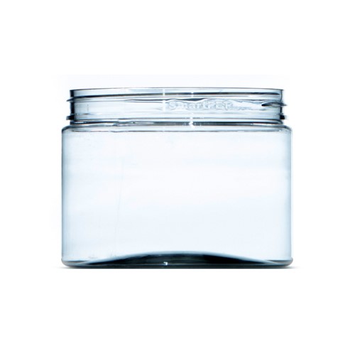 500ml Clear PET Straight Sided Jar, 100/400 Neck
