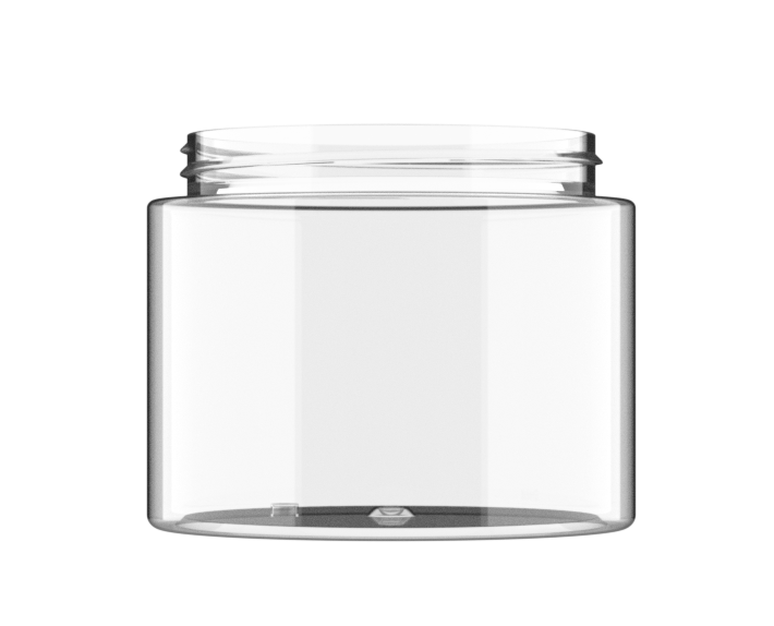 500ml Clear PET Wide Straight Jar, 89/400 Neck (To Suit Double Jar Cap)