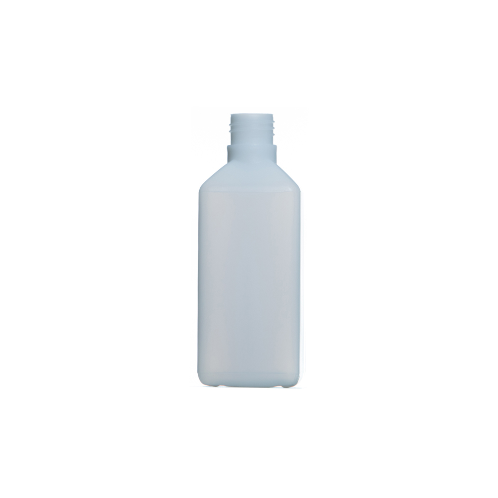 500ml Natural HDPE Heavy Square, 28/410, 40g, Fluorinated 5