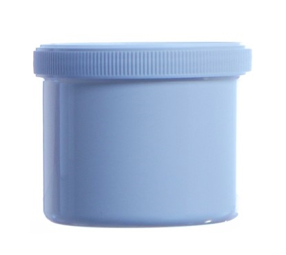 500ml White PP Straight Sided Jar & 100/400 White PP Ribbed Screw Cap