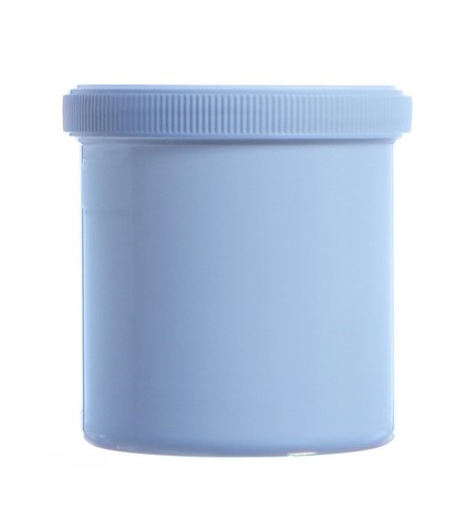 650ml White PP Straight Sided Jar & 100/400 White PP Ribbed Screw Cap
