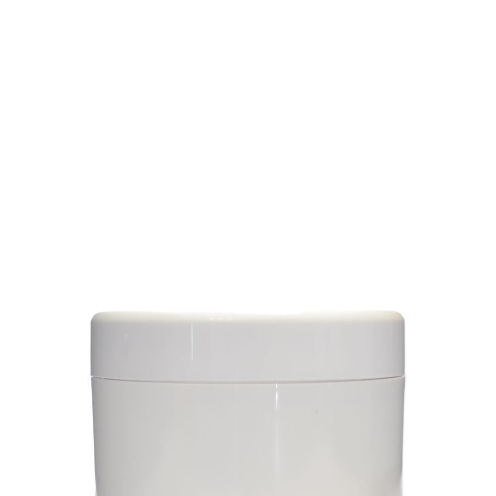 65mm White SAN Radiused Cap, EPE Lined