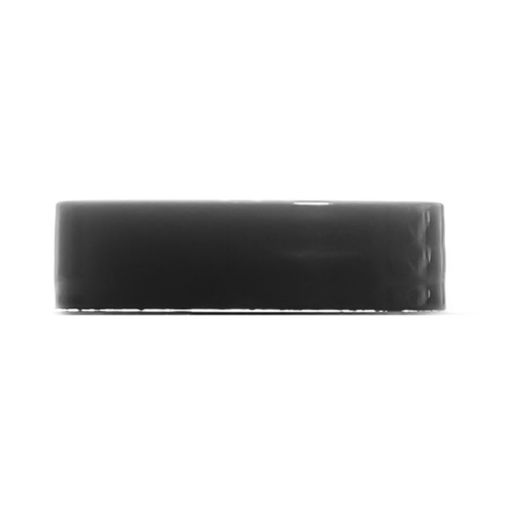 R3/38mm Black Smooth Screw Cap, IHS Lined (Pet Compatible)