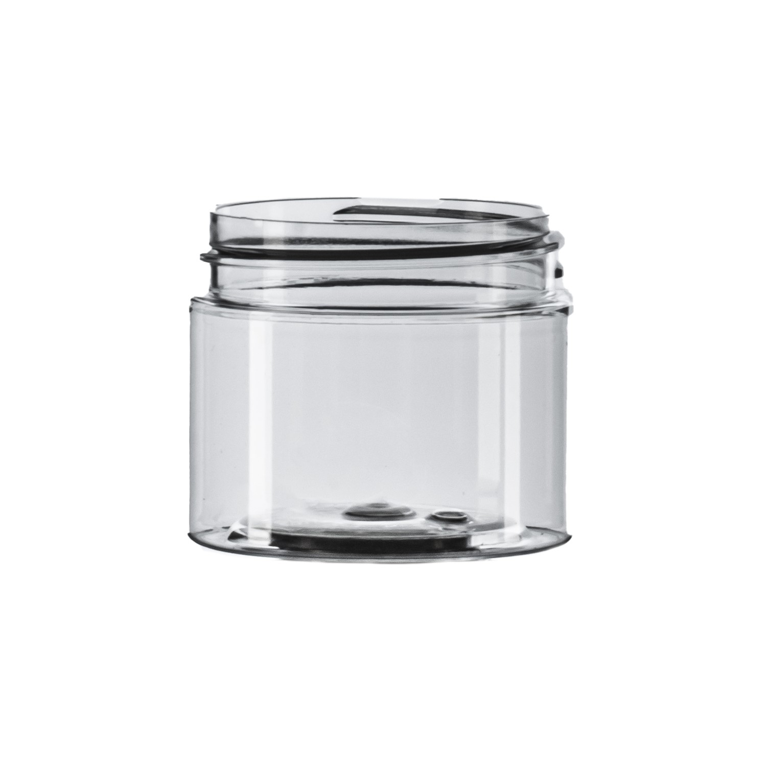 Wide 75ml Clear PET Straight Sided Jar, 48/400 Neck