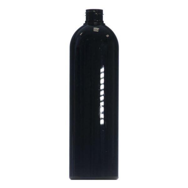 500ml Black PET Tall Boston Round Bottle, 24/410 Neck [TBR2501WT-SP2]