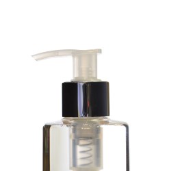 24/410 Natural Lotion Pump with Gloss Silver Collar, Diptube 210mm FBOG 14g