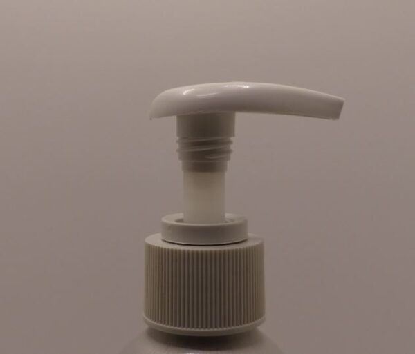 28/410 White Lotion Pump, Ribbed, Lock Down, 2ml Dose, PCR 30, 210mm Dip tube FBOG