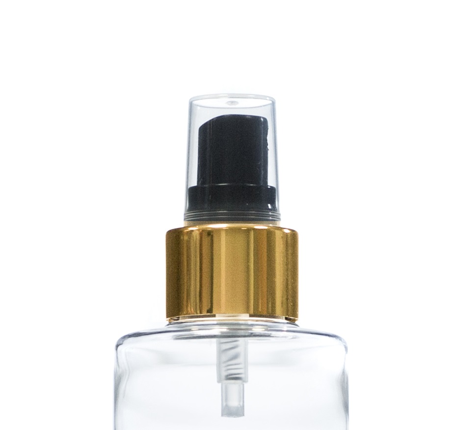 24/410 Black Finger Spray with Gloss Gold Collar, Diptube 179mm FBOG PP