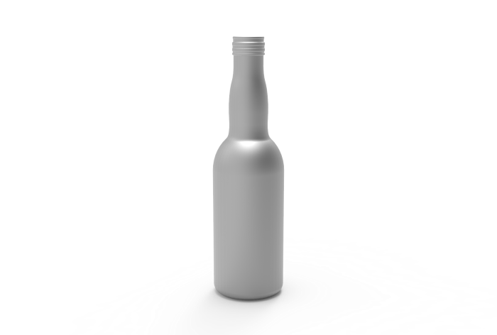 50ml Aluminium Bottle, Miniature Style, 20mm ROPP Neck