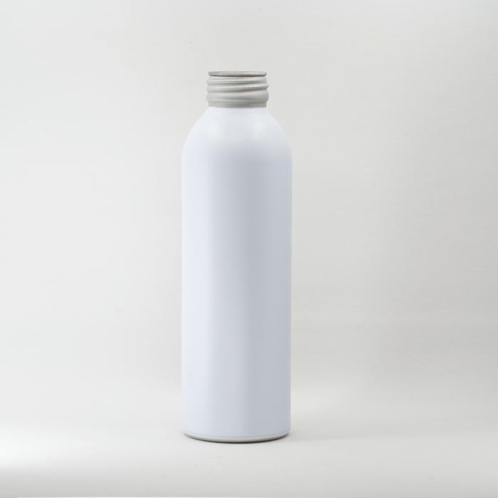 500ml Matte White Aluminium Bottle, ROPP38