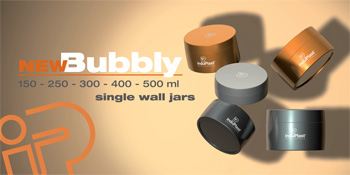 Induplasts new BUBBLY line of PP wide mouth, single wall jars