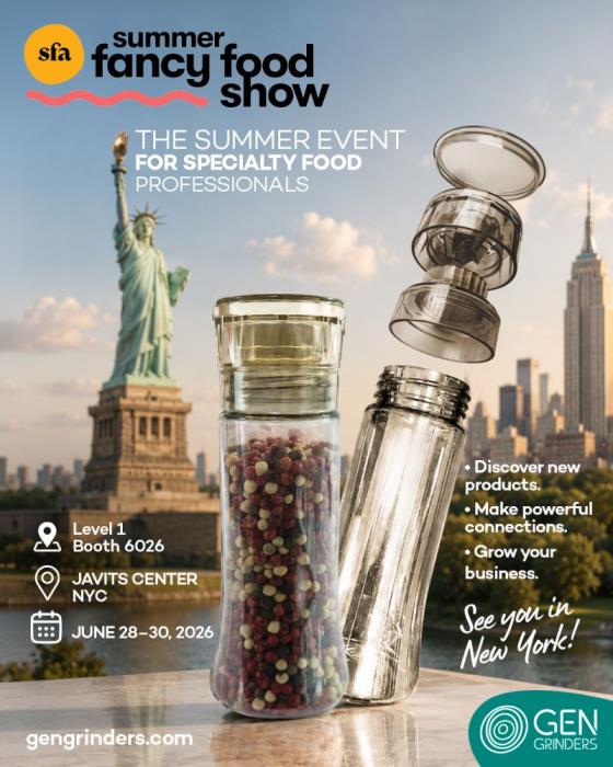 Gen Grinders to Showcase Latest Packaging Innovations at the Summer Fancy Food Show 2026