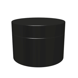 Glass jar, black