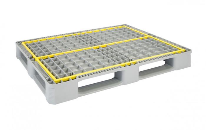 Reinforced Hygienic Industrial Pallet with 5 Runners