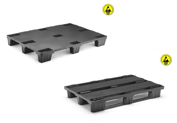 ESD electrostatic sensitive plastic pallets