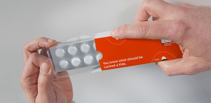 Child-resistant Locked4Kids packaging from Ecobliss