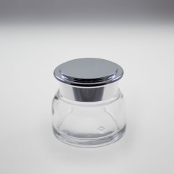 50 ml Elegant  glass jar, with metalized coating cap