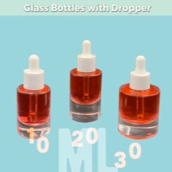 10ml, 20ml and 30ml Glass Bottles with Dropper