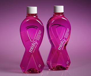 Alphas breast cancer awareness bottle for Misty Artesian Water