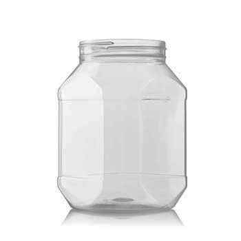 2000ml PET Octagonal Jars (2000JO100CPEL7)