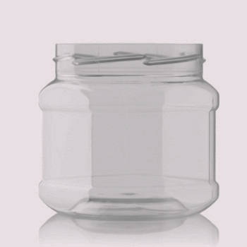 400ml PET Octagonal Jars (400JO82CPETEL14)