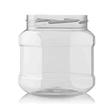 500ml PET Octagonal Jars (500JO82CPETEL13)