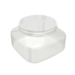 PET Firenze Square Jar - 8oz / 250ml 70-400