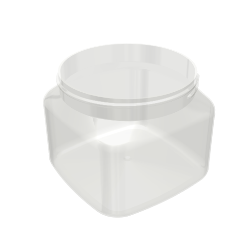 PET Firenze Square Jar - 16oz / 500ml 89-400