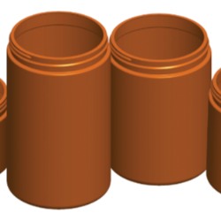 750ml HDPE Cylindrical Euro Jar
