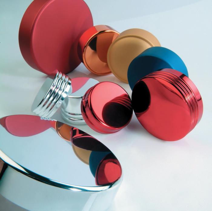 Aluminium cosmetic caps