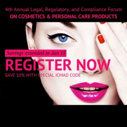 ICMADs 4th annual legal, regulatory, and compliance forum on cosmetics & personal care