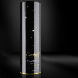 Eye-catching metallic packaging inlaid with Swarovski crystals