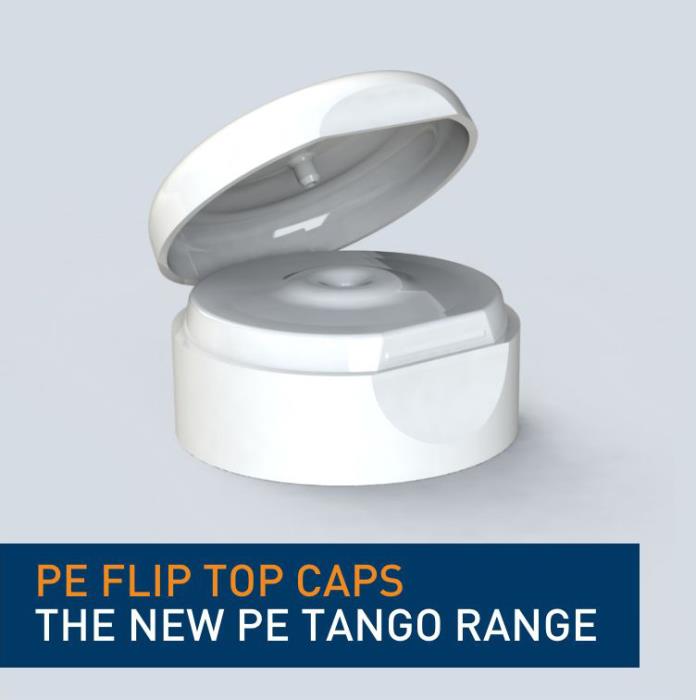 Tango with KM Packaging's PE flip-top caps
