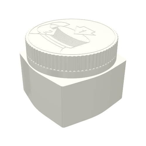 100ml Wide Neck Child-Resistant Square Polypropylene Jar with 63mm Neck