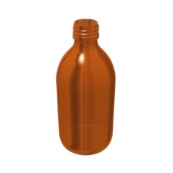 Alpha Bottle Glass Amber