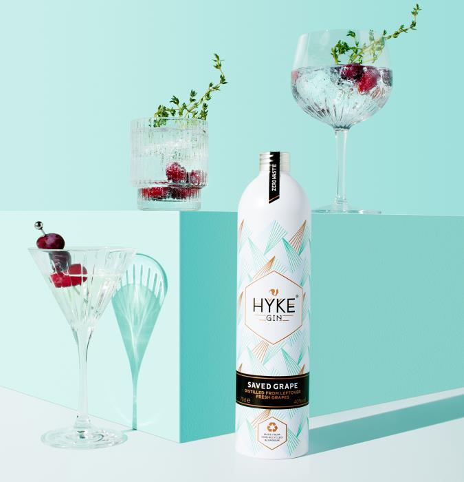 Neville and More, A TricorBraun Company, Advances HYKE Gin's Sustainability Mission with 100% PCR Aluminium Bottle Solution