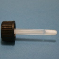 DIN 18mm Black Ribbed Cap with Spatula Assembly