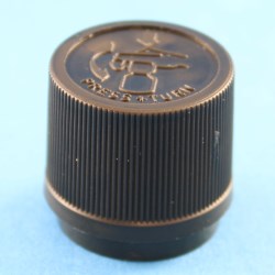 18mm Din Black Ribbed Child Resistant and Tamper Evident Cap with EPE Liner