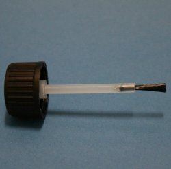 DIN 18mm Black Ribbed Cap with Brush Assembly