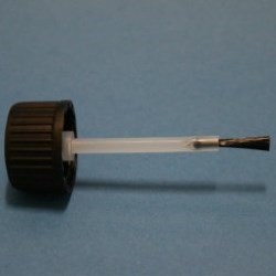 DIN 18mm Black Ribbed Cap with Brush Assembly
