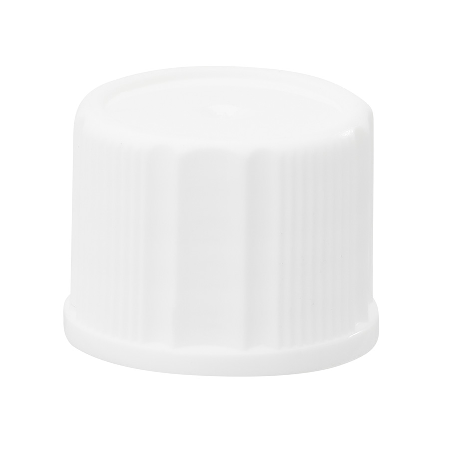 GL14mm White Ribbed PP Cap with EPE Liner