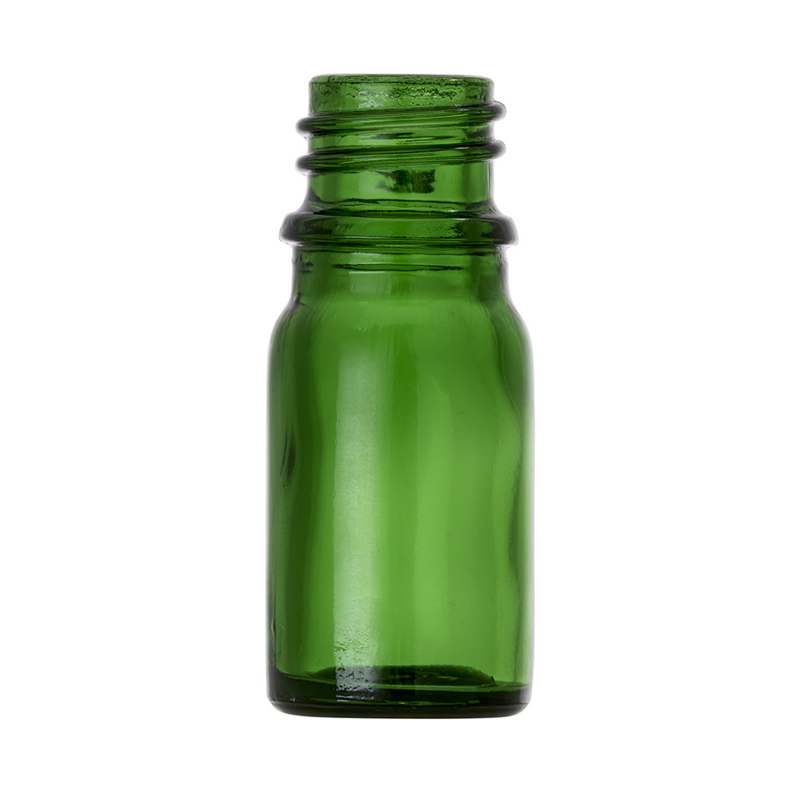 5ml Green Glass Dropper Bottle with 18mm Neck