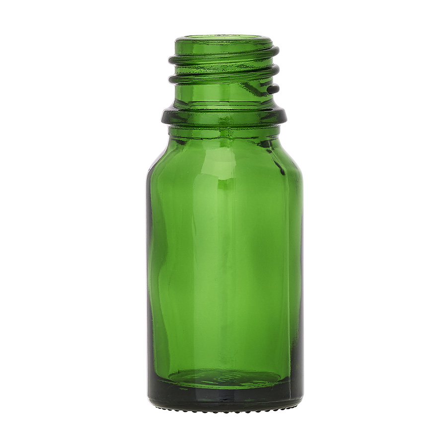 10ml Green Glass Dropper Bottle with 18mm Neck
