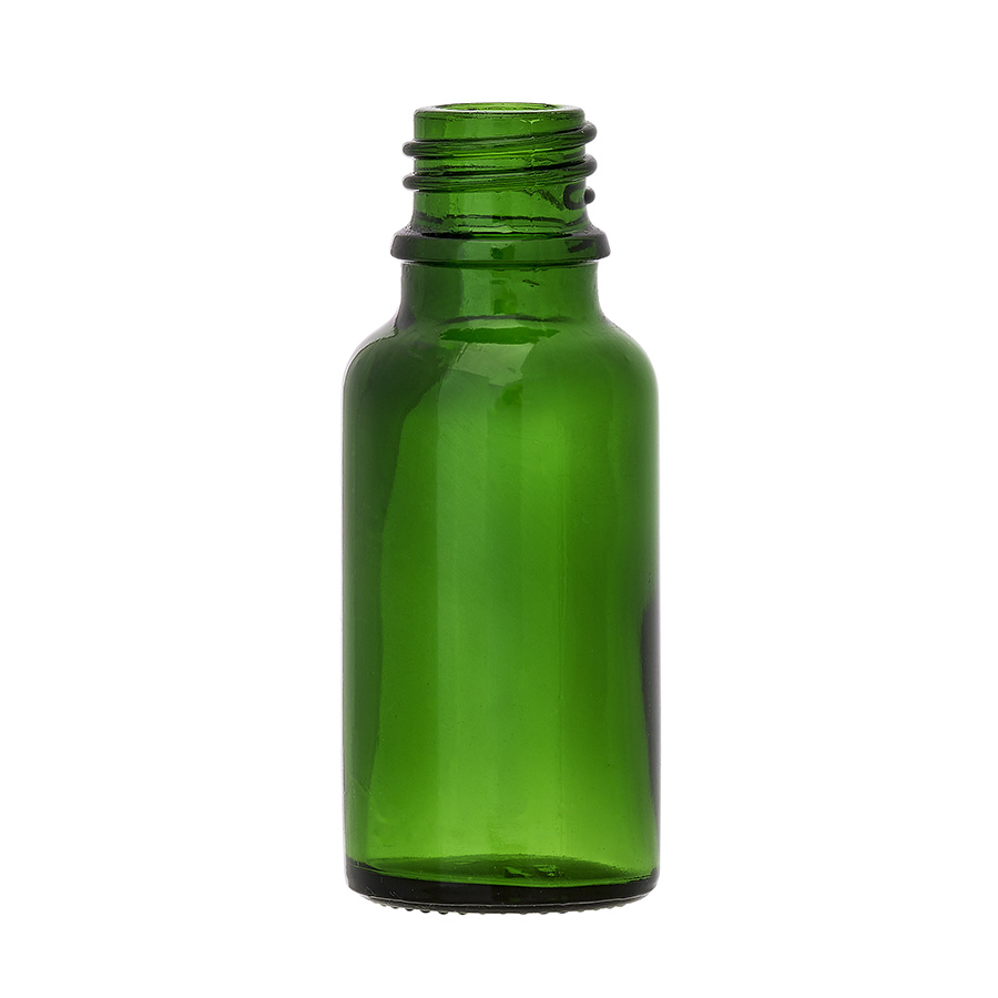 20ml Green Glass Dropper Bottle with 18mm Neck