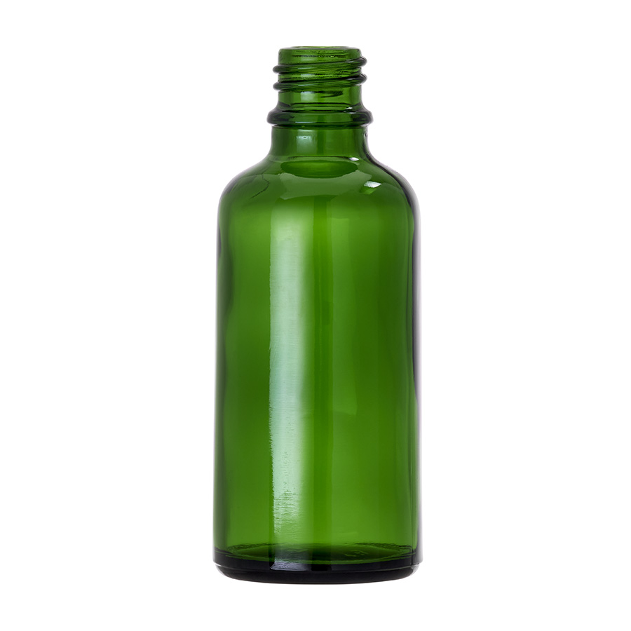 50ml Green Glass Dropper Bottle with 18mm Neck