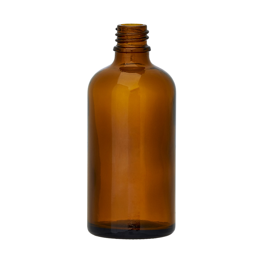 100ml Amber Glass Dropper Bottle with 18mm Neck